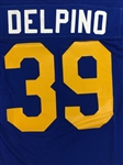 Robert Delphino 1991 Los Angeles Rams Game Used Home Jersey - Multiple Repairs
