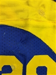 Robert Delphino 1991 Los Angeles Rams Game Used Home Jersey - Multiple Repairs