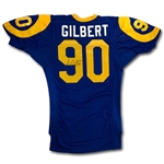 Sean Gilbert 1992 Los Angeles Rams Rookie Home Jersey - Modifications & Repairs