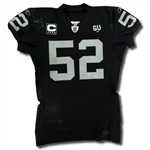 Kirk Morrison 2008 Oakland Raiders Game Used Jersey - Tremendous Use & Repairs (Raiders COA)