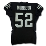 Kirk Morrison 2008 Oakland Raiders Game Used Jersey - Tremendous Use & Repairs (Raiders COA)