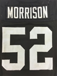 Kirk Morrison 2008 Oakland Raiders Game Used Jersey - Tremendous Use & Repairs (Raiders COA)