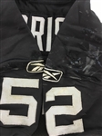 Kirk Morrison 2008 Oakland Raiders Game Used Jersey - Tremendous Use & Repairs (Raiders COA)
