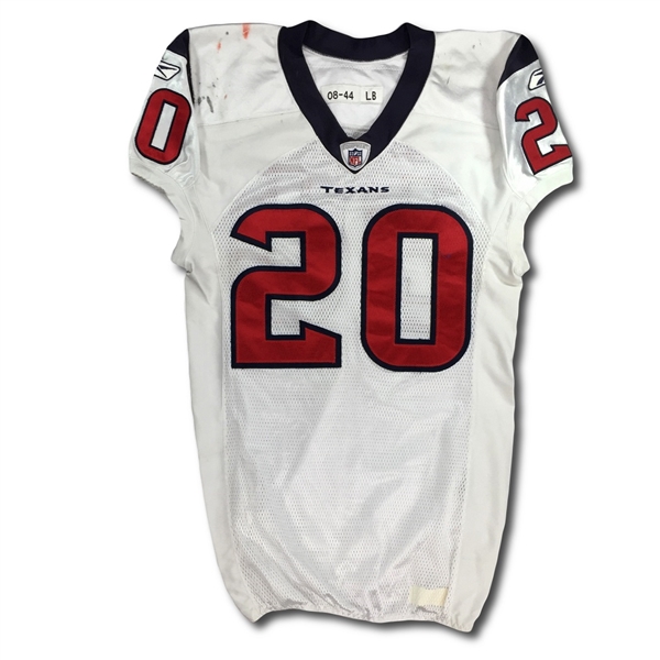 Steve Slaton 2009 Houston Texans Game Used Jersey - 145 Total Yards & TD (Photomatch, Texans COA)