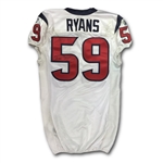 Demeco Ryans 2009 Houston Texans Game Used & Signed Jersey - Customized (NFL Auctions COA)