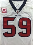 Demeco Ryans 2009 Houston Texans Game Used & Signed Jersey - Customized (NFL Auctions COA)