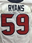 Demeco Ryans 2009 Houston Texans Game Used & Signed Jersey - Customized (NFL Auctions COA)