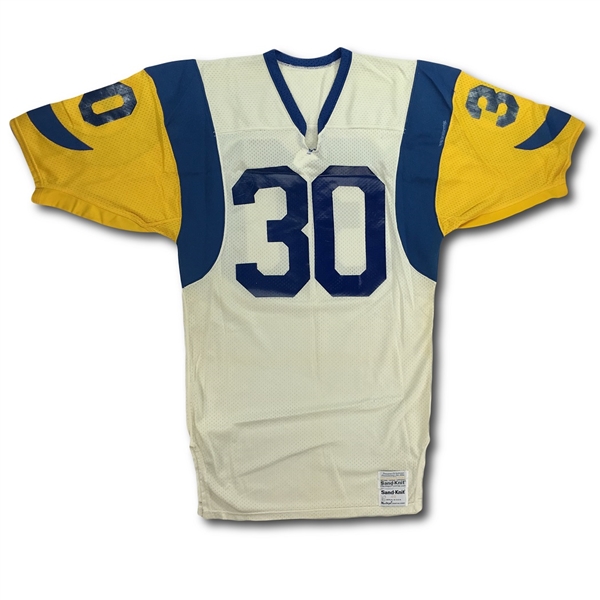 Gaston Greene 1988 Los Angeles Rams Game Used Road Jersey - Rookie Season & Repairs