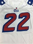 Dave Meggett 1997 New England Patriots Game Used Jersey - Solid Use, Repairs (Team Stamp)