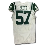 Bart Scott 2012 New York Jets Game Used Road Jersey - Multiple Game Use & Repairs