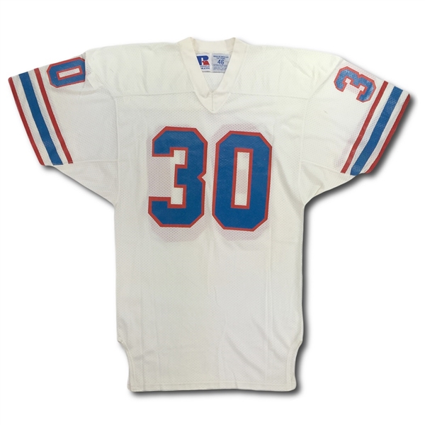 Larry Moriaty 1985 Houston Oilers Game Used Jersey - Solid Game Use