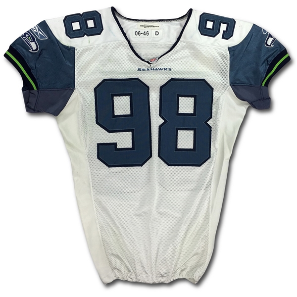 Grant Wistrom 2006 Seattle Seahawks Game Used Jersey - Team Repairs & Modifications