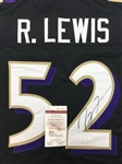Ray Lewis Baltimore Ravens Autographed Jersey (JSA COA)