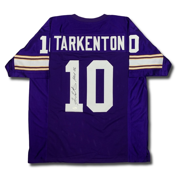 Fran Tarkenton Minnesota Vikings Autographed Jersey - "HOF 86" Inscription (JSA COA)