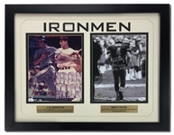 Cal Ripken Jr & Brett Favre Autographed Dual 8x10 IRONMEN Display (JSA & Favre COA)
