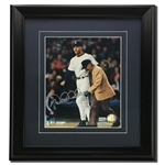 Derek Jeter Autographed 8x10 Framed Display (MLB Holo & Steiner COA)
