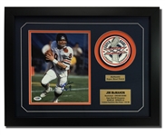 Jim McMahon Autographed 8x10 Framed Display w/Super Bowl XX Patch (PSA COA)