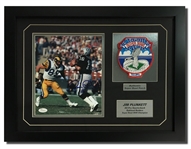 Jim Plunkett Autographed 8x10 Framed Display w/Super Bowl XVIII Patch (PSA COA)