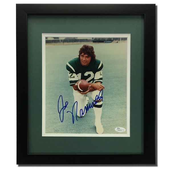 Joe Namath Autographed 8x10" Photo w/Framed Display (JSA COA)