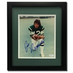 Joe Namath Autographed 8x10 Photo w/Framed Display (JSA COA)