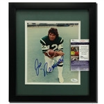 Joe Namath Autographed 8x10 Photo w/Framed Display (JSA COA)