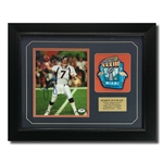 John Elway Autographed 8x10 Framed Display w/Super Bowl XXXIII Patch (PSA COA)
