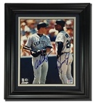 Alex Rodriguez & Ken Griffey Jr Autographed 8x10 Framed Display (PSA COA)