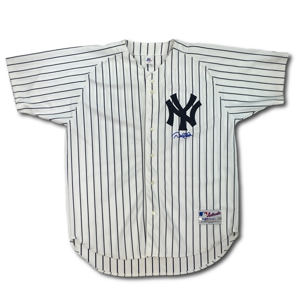 Derek Jeter Autographed New York Yankees Pinstripe Jersey (Steiner Holo, MLB Holo)