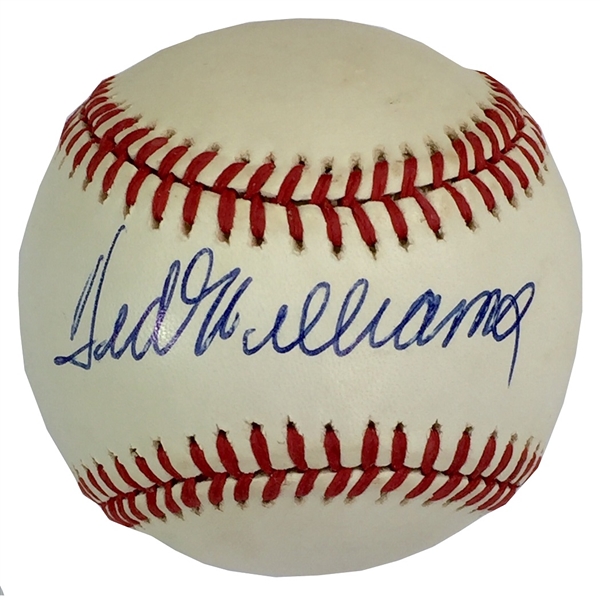 Lot Detail - Ted Williams Signed Baseball Official American League ...