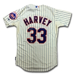 Matt Harvey Autographed New York Mets Pinstripe Licensed Authentic Majestic Jersey (MLB Holo)