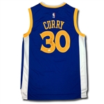 Stephen Curry Autographed Golden State Warriors Road/Blue Swingman Jersey (JSA COA)