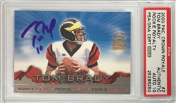 2000 Pacific Crown Royale Tom Brady Signed Rookie Card - PSA Gem Mint 10 Autograph Grade