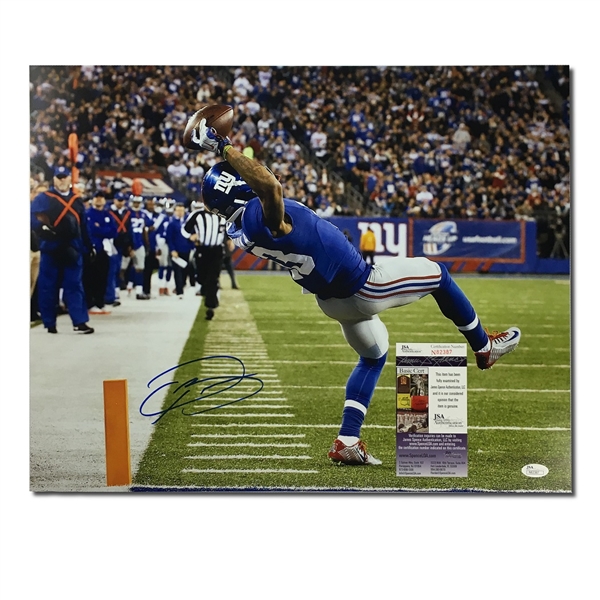 Odell Beckham Jr. Autographed 16x20" Photograph - The Catch (JSA COA)