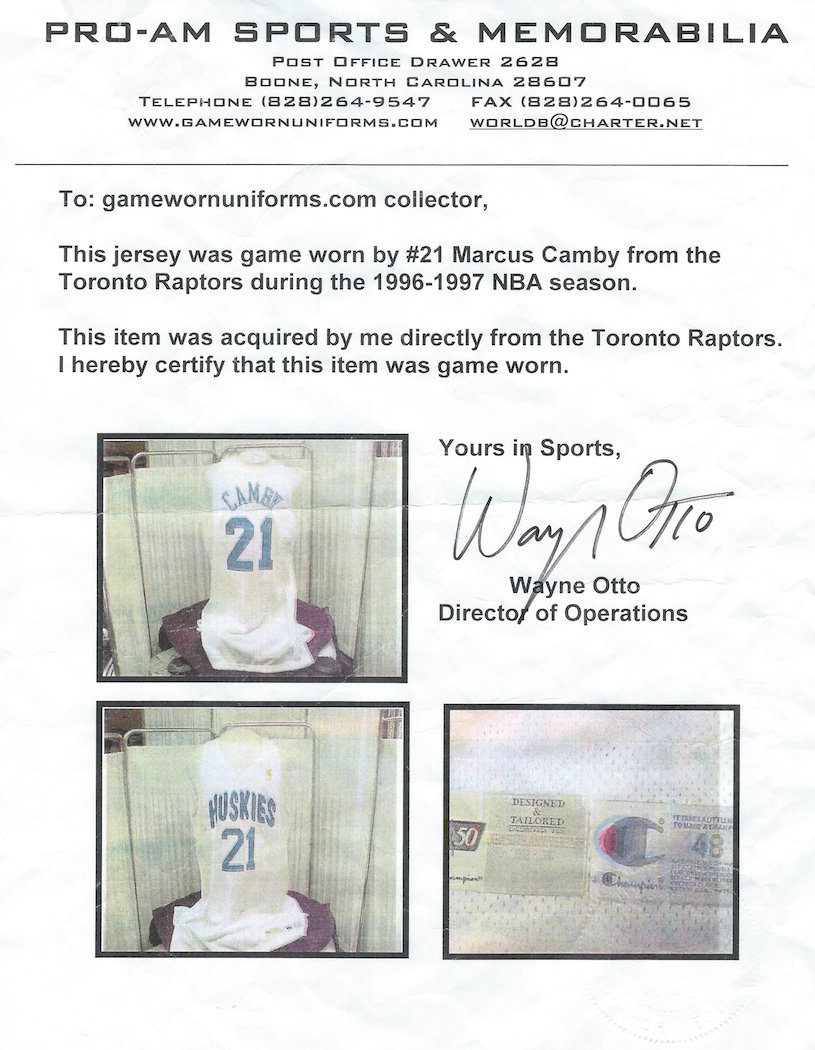 NBA Swingman Jersey Toronto Raptors 1998-99 Marcus Camby #21 –  Broskiclothing