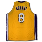 Kobe Bryant Autographed Los Angeles Lakers Home/Yellow Jersey - Rookie Era Signature (PSA COA)