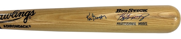 Ken Griffey Jr & Ken Griffey Sr Dual Autographed Rawlings Big Stick Bat (JSA COA)