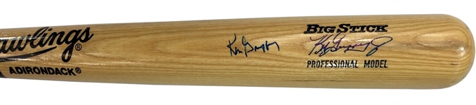 Ken Griffey Jr & Ken Griffey Sr Dual Autographed Rawlings Big Stick Bat (JSA COA)