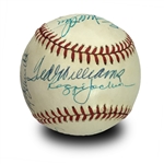 500 HR Club Autographed Official Baseball - Mickey Mantle, Ted Williams, Hank Araron (11 Signatures) JSA LOA
