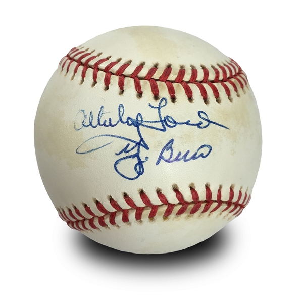Yogi Berra & Whitey Ford Dual Autographed Official Baseball (JSA COA)