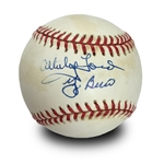 Yogi Berra & Whitey Ford Dual Autographed Official Baseball (JSA COA)
