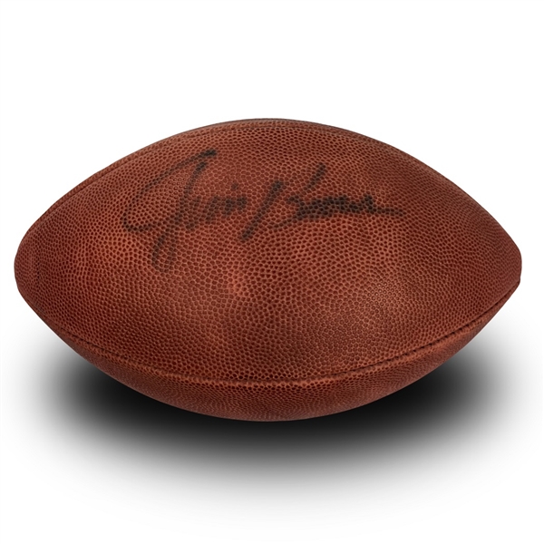 Jim Brown Autographed Official Wilson NFL Football (PSA COA)