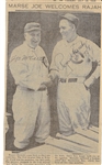 Rogers Hornsby & Joe McCarthy Autographed 1930 Newsprint Photograph (JSA LOA)