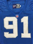 Robert Porcher 1998 Detroit Lions Game Used Jersey - Several Huge Repairs