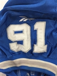 Robert Porcher 1998 Detroit Lions Game Used Jersey - Several Huge Repairs