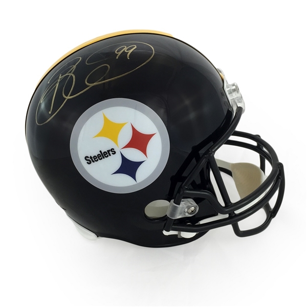 Brett Keisel Autographed Pittsburgh Steelers Full Size Replica Helmet (JSA COA)