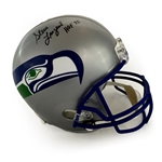 Steve Largent Autographed Seattle Seahawks Full Size Replica Helmet - HOF 95 Inscription. (JSA COA)