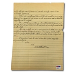 Robert Stroud "Birdman of Alcatraz" Autographed Hand Written Prison Letter (JSA LOA)