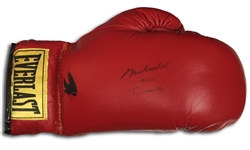 Muhammad Ali Autographed Boxing Glove - AKA Cassius Clay Inscription (JSA LOA)
