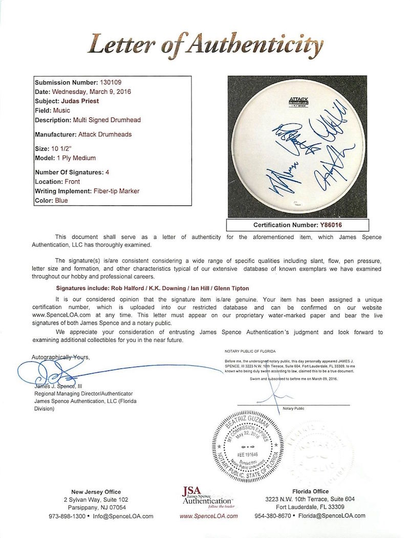 Rob Halford & Glenn Tipton Signed Vinyl Cover PSA/DNA Autographed Poin –  Golden State Memorabilia