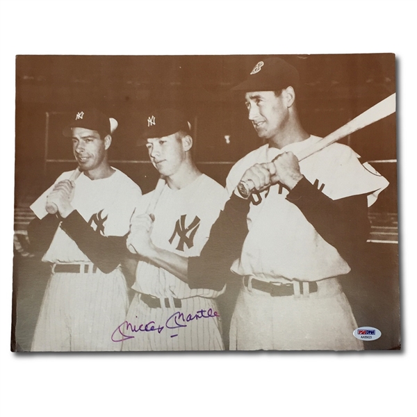 Mickey Mantle Autographed 11x14" Photograph - (PSA LOA)